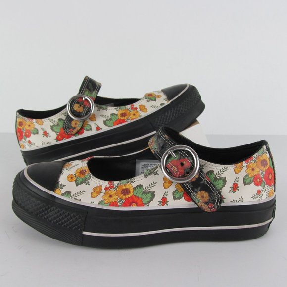 converse mary janes floral